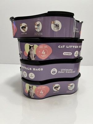 Kingly Premium Cat Litter Refill Bags |Jumbo 28FT 4-Pack | 