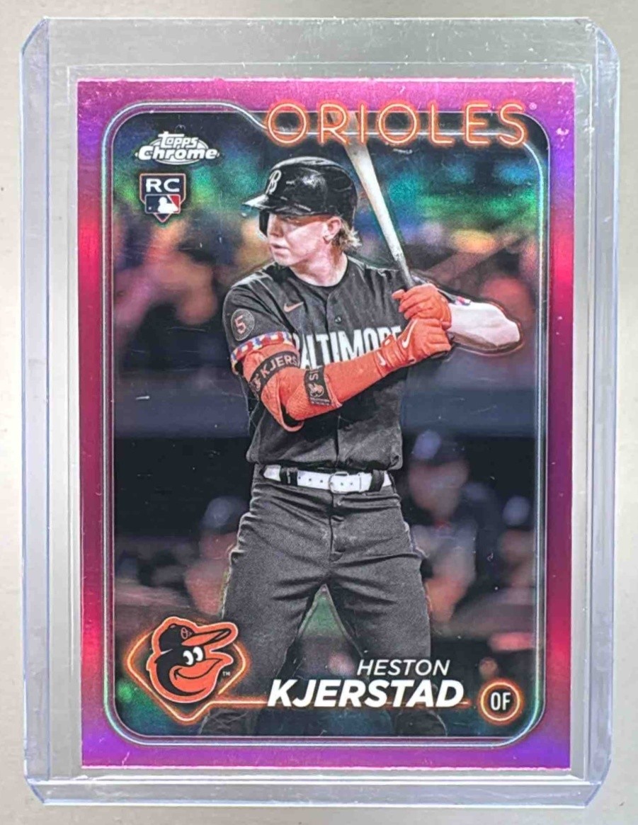 Heston Kjerstad 2024 Topps Chrome #142 Pink Refractor Rookie RC