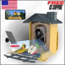 Smart Bird Feeder W Camera with AI Identify Bird Species, Auto Record, 2K Video