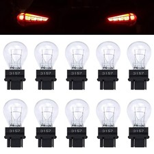 10 PCS 3157 Tail Light Bulb, Miniature 4157 Brake Light Bulb, Waterproof White