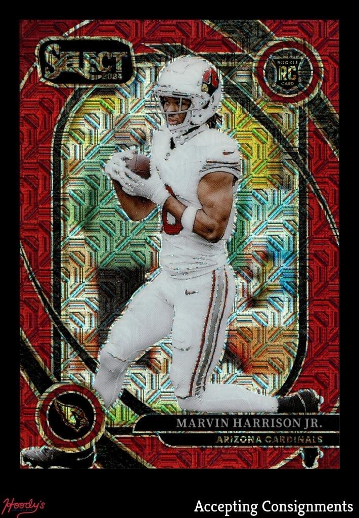 2024 Select Prizm Red #219 Marvin Harrison Jr. Club RC ROOKIE 10/49 Cardinals