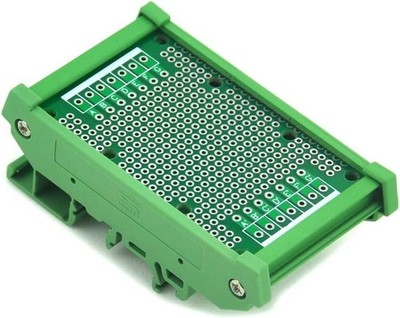 DIN Rail Mounting Carrier Housing Prototype Board PCB, Siz Size: PCB 47.4x72mm