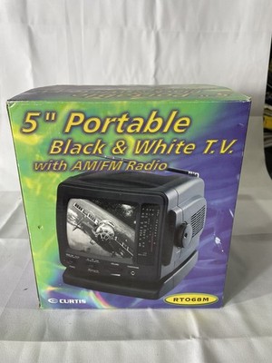 Portable  5'' inch Black & White TV AM/FM Radio RTO68M NEW IN NOX 