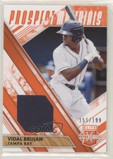 2019 Panini Elite Extra Edition Prospect Materials Orange /199 Vidal Brujan 03i3