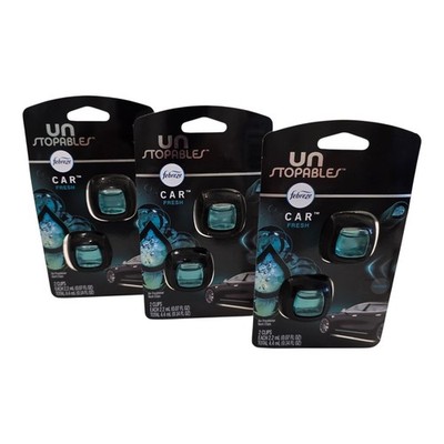 Febreze Unstopables Car Vent Clip Fresh Scent Air Freshener Vehicle Odor 6 Clips