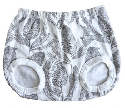 Wilson & Frenchy Baby Bloomers 6-12M Organic Cotton Banksia Floral Diaper Cover