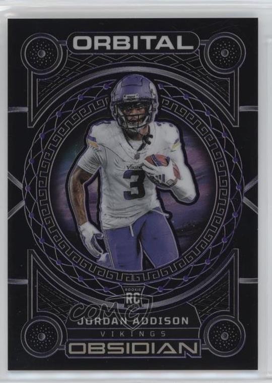 2023 Obsidian Orbital Purple Electric Etch 25/75 Jordan Addison Rookie RC 11s8