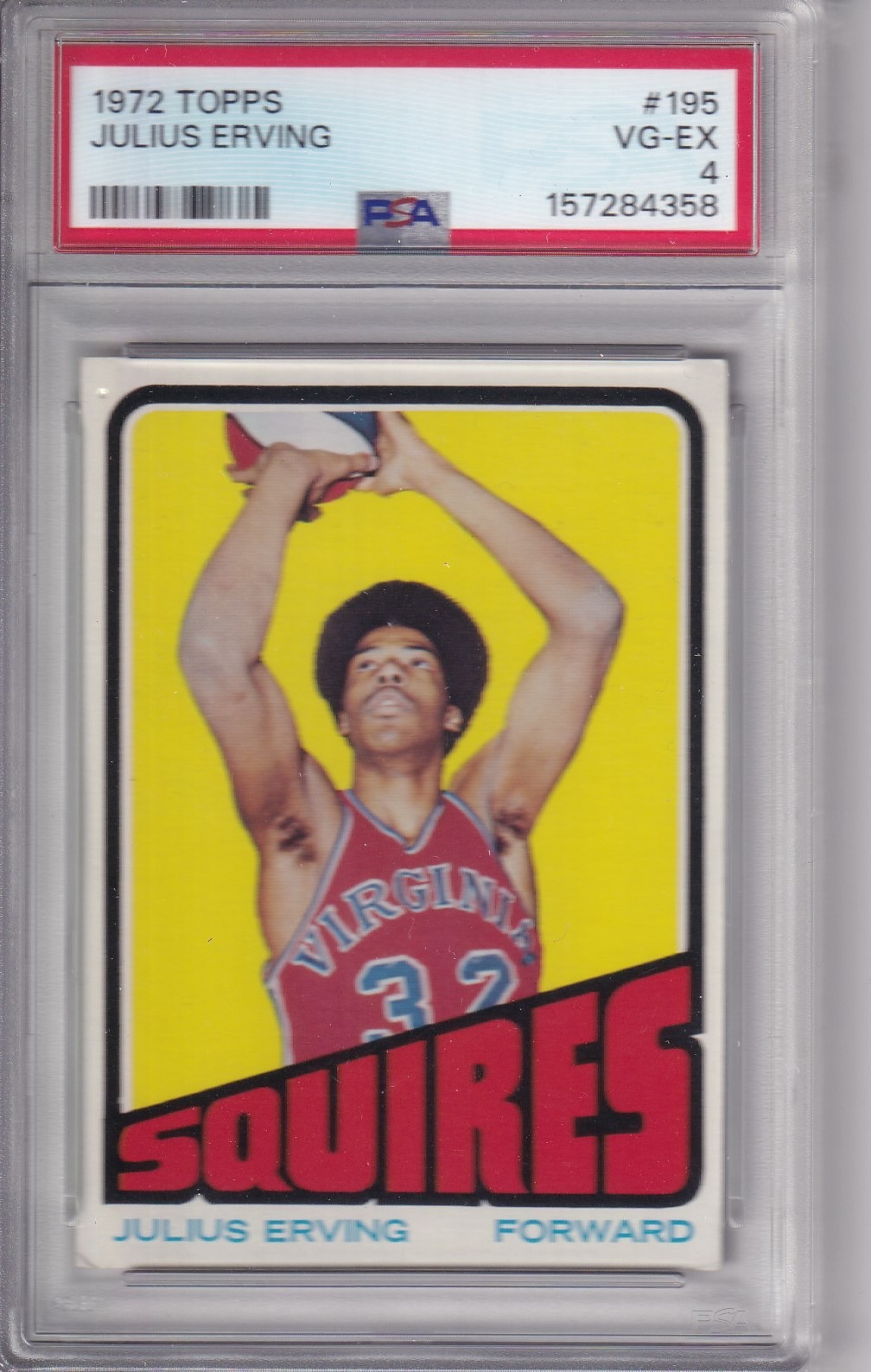 1972 Topps Julius Erving RC PSA 4