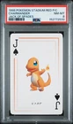 1998 POKEMON STADIUM RED VERSION PLAYING CARDS JACK OF SPADES CHARMANDER PSA 8