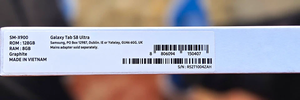 Samsung Galaxy Tab S8 Ultra · 128GB · Wi-Fi, photo 1 of 2