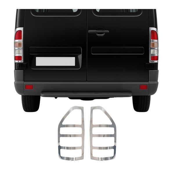 RüCklicht Leisten Heckleuchte FüR Mercedes Sprinter 1995-2006 Edelstahl 2Tlg-image