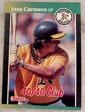 1989 Donruss - JOSE CANSECO - #643 - 40/40 Club | Oakland Athletics 