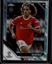 2021-22 Topps Chrome UCL - Hannibal Mejbri #4 Aqua Wave Refractor /199 (RC)