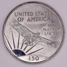 1/2 oz Platinum Coin/Round .9995 Fine Random Type - Varied Condition 2625.88 per troy oz