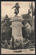 Old postcard Payns, The Memorial of Dead Children for France 1914-1918 