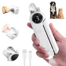 2-in-1 Dog Nail Clippers  Grinder with Light, Quiet Electric Pet N... Fast Ship