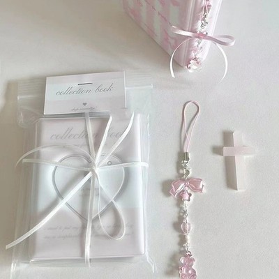 Sweet Bear Bow Beaded Phone Chain Strap Keychain Decoration For Key Bag Pendant