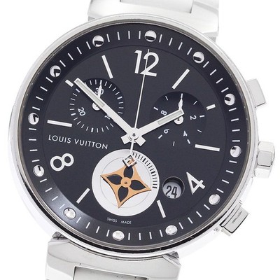 Louis Vuitton Tambour Moon Star Jungen Chronograph schwarzes Zifferblatt...