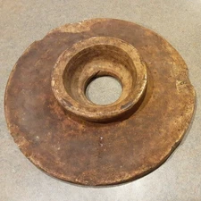 Antique Stoneware Butter Churn Lid 7"