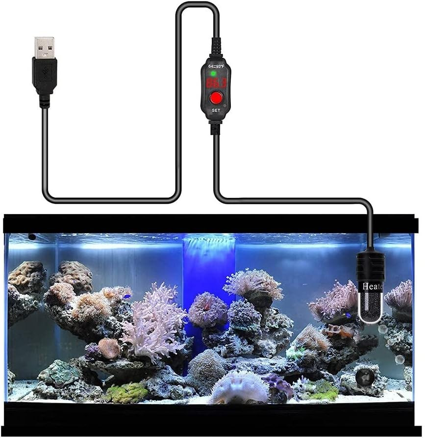 Riscaldatore per Acquario, Mini Riscaldamento Sommergibile Dell'Acquario Asta Ri foto 6