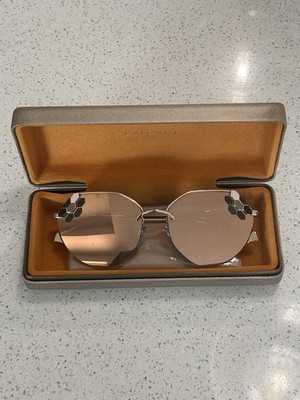 Bvlgari Serpenteyes Rimless Sunglasses   Rose Gold Mirror Lenses .