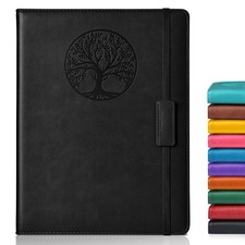 Biuwory B5 Leather Journal Notebook, 256 Lined Pages, Hardcover 7.8" 10.2"