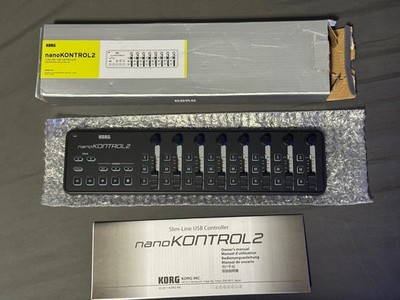 KORG nanoKONTROL2 Black Slim Line USB Midi CONTROLLER with manual NO CABLE