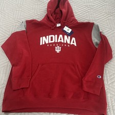 Champion Indiana Hoosiers Hoodie Mens 2XL Red NCAA IU Football
