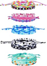15Pcs Braided Beaded Friendship Bracelets for Teens Girls Handmade Stackable Wov