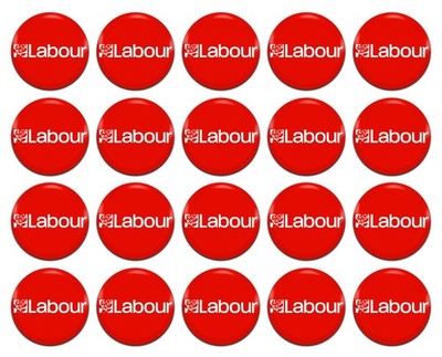 20x Labour Party UK Politik Wahl Abstimmung 25 mm / 1 Zoll D Pin Button Anstecker
