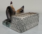 Vtg 1930s PLANTER Rooster & Hen w/ Baby Egg  Farmhouse Kitchen Window Ledge — photo 5