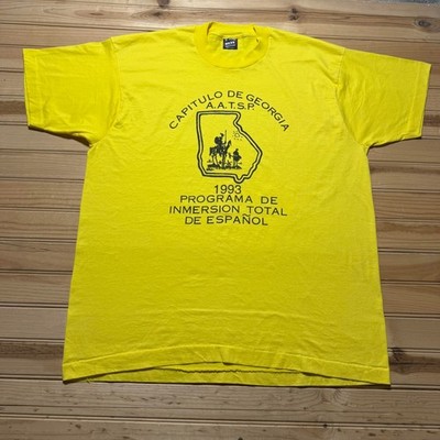 Vintage 1993 Capitulo De Georgia Spanish School Immersion Graphic T-Shirt USA XL