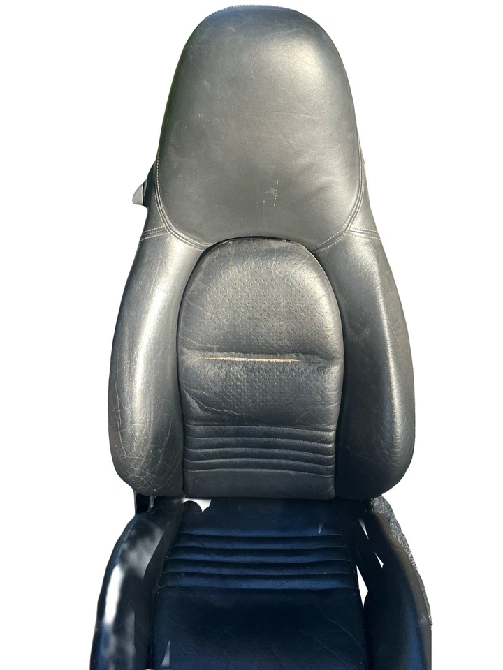 1998-2004 PORSCHE 911, 996, 986, S, TURBOCARRERA 4S PASSENGER BLACK LEATHER SEAT - Image 2 of 4