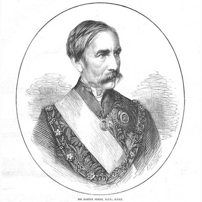 Sir Henry Bartle Frere Gouverneur von Bombay - antiker Druck 1872