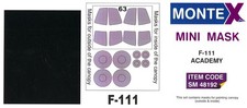 Montex 1/48 GENERAL DYNAMICS F-111 CANOPY PAINT MASK Academy