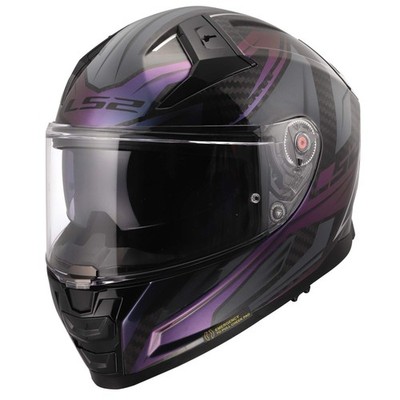 LS2 FF811 Vector II Carbon Savage Integralhelm chameleon 06