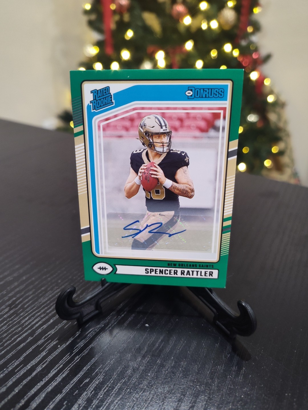 2024 Panini Donruss - Rated Rookie Spencer Rattler #359 Green Autographs AU, RC