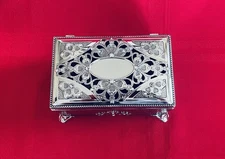 Musical Jewelry Box - Plays Unforgettable - Things Remembered - Silver Tone