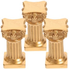  3 Pcs Statue De Colonne Grecque Mini Pilier En Résine Bougeoirs Romaine