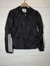 Reflex Large Black Rain Windbreaker Hoodie Running Hiking Runner Jacket Y2k Love