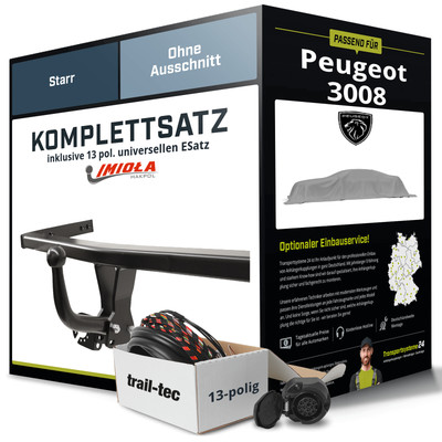 Anhängerkupplung starr für PEUGEOT 3008 +E-Satz NEU