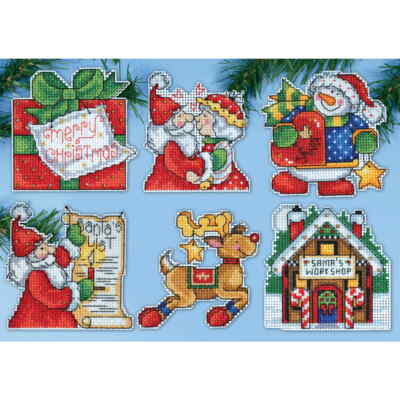 Design Works Kreuzstich Stickpackung ''Weihnachtsbaum Dekoration Santas Werkstatt
