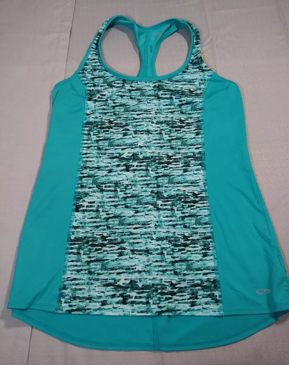 Champion Tank Top Women M Turquoise Sleeveless Adult Workout Activewear