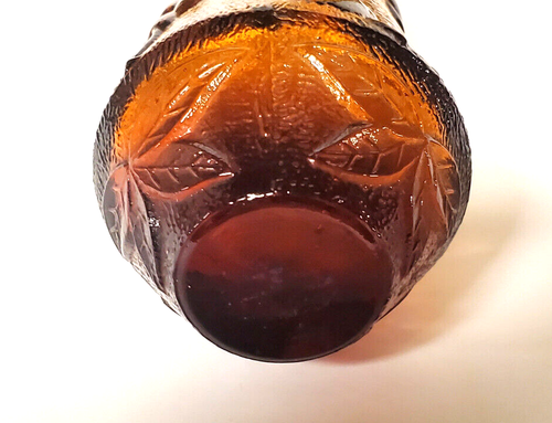 Vintage Genie Flasche Braunglas groß Obst Spirale Empoli Italien 20 1/4" MCM - Bild 9 von 13
