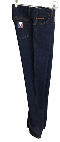 Louis Vuitton ストレートレッグデニム USA28 Louis Vuitton Men's Blue Denim Jean Tapered Leg Size 28 Slim Tri