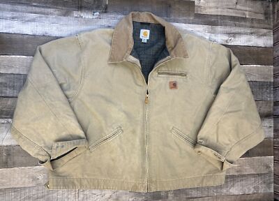 Vintage Blanket Lined Carhartt Detroit Jacket J97 Cottonwood