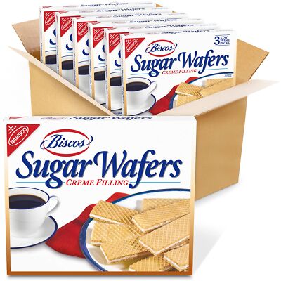	Biscos Creme Filled Sugar Wafers 6 - 8.5 Ounce Boxes Pack of 6	