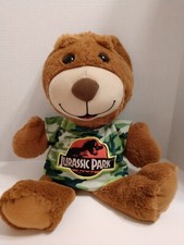 Universal Studios Teddy Bear Jurassic Park Camo Tshirt Plush Stuffed Animal 20"