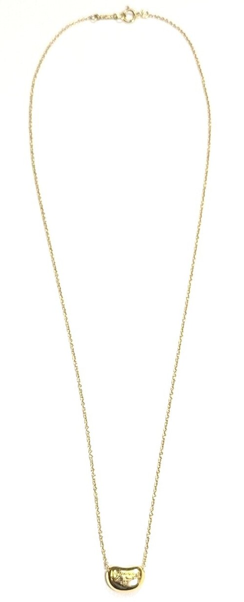 Tiffany & Co. Elsa Peretti 18k Yellow Gold Bean Necklace 4.3