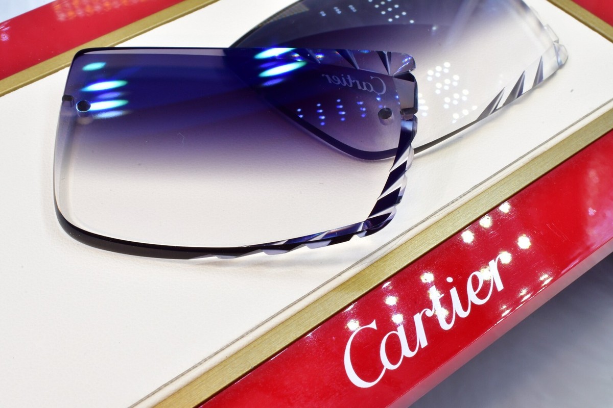 Cartier big c diamond cut lenses wood horn trivex Sunglasses